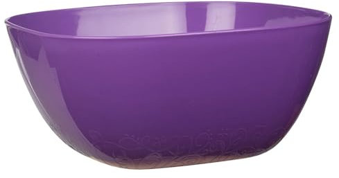 URBN-CHEF Large Durable Plastic Salad Serving Bowl Microwave Dishwasher Food Safe 13x26cm (Purple)