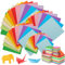Origami-Papier, 400 Blatt Origami Papier,Doppelseitig Buntes Faltpapier Doppelseitig Buntes Papier, Faltpapier Origami Set,Origami Paper 4 Größen Spezifikation für DIY Kunst und Bastelprojekte