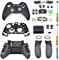 Hzxkqmil Guscio Completo di Ricambio per Xbox One Elite Controller Serie 1 - Kit di Conchiglie Include Copertura Telaio Centrale Guide Laterali Pulsanti ABXY Paraurti LB RB Accessori (Nero)