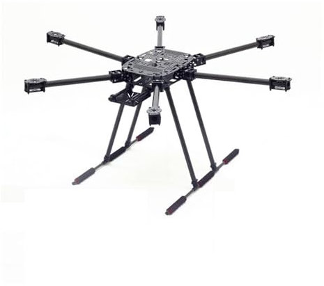 SUPENG ZD850 Vollcarbon ZD 850 850 mm Hexa-Rotor-Rahmen, faltbarer Arm, Hexacopter-Rahmen-Kit mit nicht flodierbarem Fahrwerk, kompatibel mit FPV