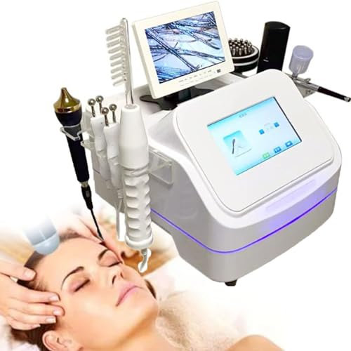 Haaranalysegerät zur Hautdiagnose,7-Zoll-Haut-/Kopfhautdetektor,multifunktionales Haarfollikelanalysegerät mit 7 Griffen, Erkennung der Haut- und Kopfhautgesundheit für den Heim- und Salongebrauch