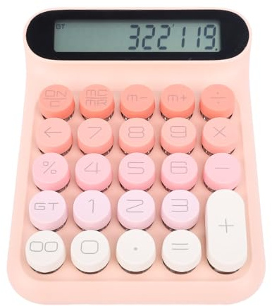 Taschenrechner mit Mechanischem Schalter, 24 Tasten, Großes LCD-Display, Taschenrechner mit Mechanischen Tasten, Niedlicher Taschenrechner mit Abnehmbarer Tastenkappe, (#1)