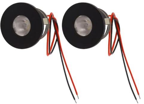 Fdit 2 PCs 1W 80 Lm Aluminium Eingebundene Mini -Spot -Lampen -Decken -Downlight für das Dressing -Lernraumauto, Kleine LED -Scheinwerfer