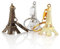 Hovisi® Lot de 12 porte-clés en forme de tour Eiffel avec décoration mignonne
