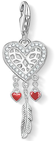 THOMAS SABO Damen-Anhänger Herz Traumfänger mit Zirkonia 925 Silber - 1426-041-27