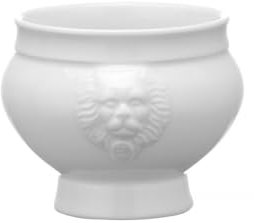 HENDI Bol, tasse, avec tête de lion, pour petit-déjeuner, soupes, céréales, desserts, fruits, convient au lave-vaisselle et micro-ondes, 0.25L, ø112x(H) 78mm, léger, porcelaine blanche