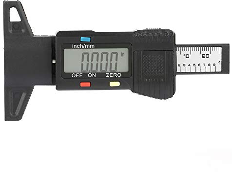 Digital Tire Tread Depth Gauge Herramienta de medida esencial ligera para una conducción segura con pantalla LCD métrica/pulgadas conmutable