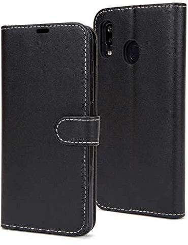 AMAZE!UK For Samsung Galaxy A20e Case Cover Leather Flip Protective Wallet Style Book Magnetic Stand for Samsung A20e Phone Case Black