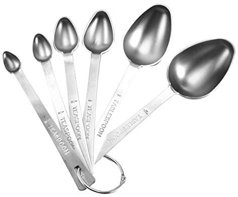 probeninmappx 6 pièces/Set cuillères à mesurer Assaisonnement de Cuisson en Acier Inoxydable mesurette Home Bakery Outil de Cuisine