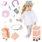 Lori Puppe Leighton auf Reise – Mini Puppe 15 cm mit Puppenkleidung, blonden langen Haaren, Puppen Zubehör – Spielzeug für Kinder ab 3 Jahre
