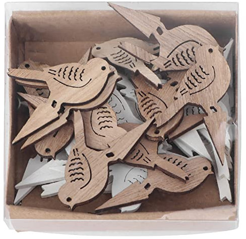 VALICLUD Ostern Holzscheiben DIY Basteln Holz Vogel Osterndekoration Geschenkanhänger Holz Vogel Streudeko Frühling Ostern Party Festival Dekoration Anhänger Tischdeko 72pcs