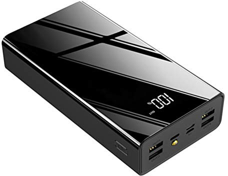 HUSHUI Power Bank, caricatore portatile 40000mAh Power Bank LED ad alta capacità Powerbank Batteria esterna Caricatore portatile per cellulare