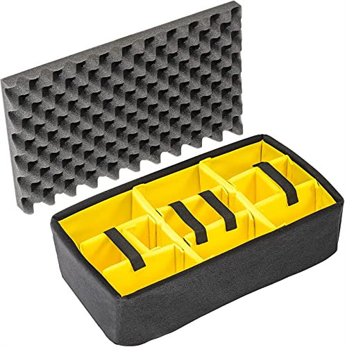 Peli 1515 Set gepolsterte Trennwände, Original Protector Case Zubehör, Kompatibel Air 1510, Farbe: Schwarz/Gelb, 015100-4050-000E