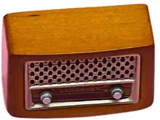 Worparsen Dollhouse Radio Universal Dollhouse Mini Retro Radio Realistic Simulated Brown