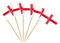 AhfuLife 200 Stück England Zahnstocher Flaggen, Englische Deko Fahne Klein Mini Zahnstocher für 2025 Damen Fußball EM Eurovision Olympische Cupcake Topper Toothpick Cocktail Party Pub Deko