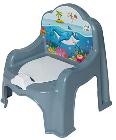 Potty Training Chair Toilet Seat Plastic Lid for Baby Children Toddlers Kids (Pastel Blue)