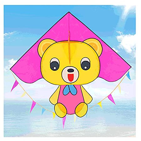 Drachen Kites Großer Bärendrachen for Kinder und Erwachsene, inklusive Schnur, mit farbenfrohem Schwanz, perfekt for Anfänger, einfach zu fliegen, rosafarbene Drachen for den Außenbereich Leicht zu fl