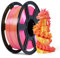 FLASHFORGE 3D-Drucker-Filament, Seide Zweifarbiges PLA Filament 1.75mm, 1KG Spule (2.2lbs), Maßgenauigkeit +/- 0.02mm für FDM 3D Drucker, Seidenstruktur & Ultra-Hochglanz (Rosa-Gelb)