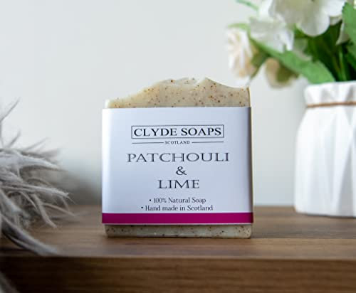 Patchouli & Lime Clyde Soaps, Cold Process, Palm Oil & Plastic Free, Eco Gift, UK Handmade Vegan, Cruelty Free, Artisan Soap, Best For Men And Women