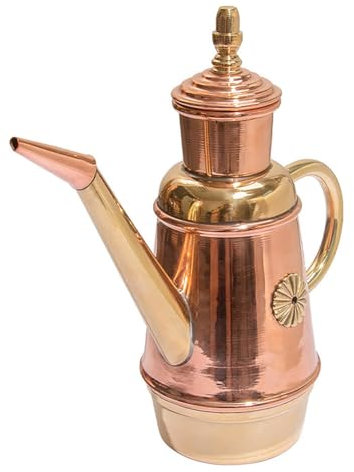 Pot d'Huile en Métal Style Européen Pot d'huile à Pizza avec Couvercle et Poignée 450ML Pot d'huile à bec Fin Verseur d'huile d'olive pour la Cuisine, le Restaurant, la Pizzeria et la Boulangerie