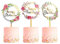 Personalised Happy Birthday Cake Topper - 3Pcs Gold Cake Decorations Rose Flower Patterned Birthday Cake Toppers with Any Age Name for Birthday Party Cake Decorations