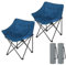 WOLTU 2er Set Campingstuhl faltbar, Klappstuhl gepolstert, Campingsessel leicht mit Tragetasche, Relaxsessel Gartenstuhl bis 120kg, für Outdoor Indoor Garten Balkon Blau