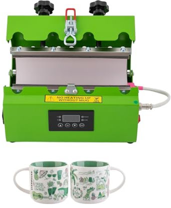 Loohacp Taza para máquina de prensa de calor, color verde, para sublimación de 11 oz-30 oz, vasos delgados, para manualidades, vasos de café, rectos en blanco, latas de cristal