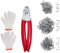 AOMIKITSTU Hog Ringzangen Set, 1 Stück Hog-Ringzangen und 360 Stück Hog-Ring, mit 1 Paar Protective Gloves, Hog Ring Pliers Set für Möbelbezüge, Tierkäfige, Hühnerställe, Zaunpflege