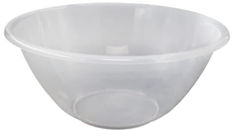 ANGIX 1 Pack Plastic Mixing Bowls 20cm (2000ml) Microwave & Dishwasher Safe, Transparent Nesting Bowl Set for Baking, Prep, Mixing & Serving Salad, Fruit & Vegetables