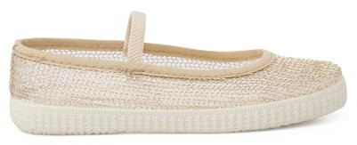 Pisamonas Bailarina Niña Rejilla Metalizada Talla 31 Color Oro