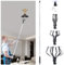 Novelfun Glühbirnenwechsler für Hohe Decken, LED Classic Lampe (Schraubgewinde) Glühbirnen Wechsel, 2-12FT Aluminiumlegierung Verlängerungsstange, 3 Einstellbar Krallen und 1 Einstellbar Saugnapf