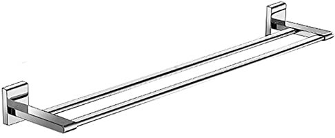 Double Porte-Serviettes Salle de Bain Porte-Serviettes Support étagères 60cm/23.6 Pouces Cintre Support Mural Tout cuivre Chrome Fini présent