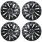 4PCS 19-Zoll-Radkappe, kompatibel mit Tesla Model Y 2018–2024 Automobile Performance Radkappe Ersatz-Nabenkappe Vollrandabdeckung Zubehör(L-R Matte Black)
