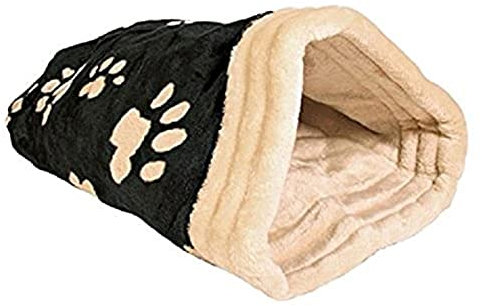 Trixie 36863 Kuschelsack Jasira, 25 × 27 × 45 cm, schwarz/beige, 1 Stück (1er Pack)
