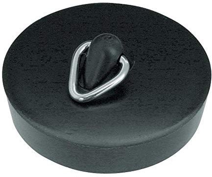 Home Xpert 2er Set Abflussstopfen, Abflußstöpsel, Ø 43,5 mm, mit Haken, schwarz