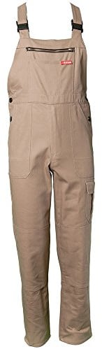Planam 0176044 BW 290 Cargo-Latzhose, Khaki, Größe 44