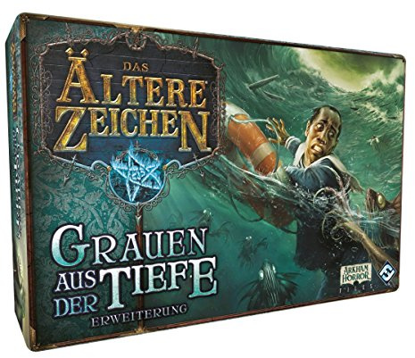 Fantasy Flight Games, Das Ältere Zeichen – Das Grauen aus der Tiefe, Erweiterung, Expertenspiel, Strategiespiel, 1-8 Spieler, Ab 14+ Jahren, 60+ Minuten, Deutsch