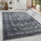 HomebyHome Vintage Teppich 80 x 150 cm Läufer Flur - Orientalischer Teppich Kurzflor - Orient Flur Teppich Grau für Wohnzimmer, Küche und Schlafzimmer - Klassicher Teppich mit Oeko-TEX