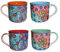 Gall&Zick Bunte Kaffeetasse mit Henkel 400ml Blumenmuster 2er Set handbemalt