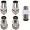 HUISI 5 PCS aerial connectors，2x Female & 2x Male TV Aerial Coaxial Cable Connectors Adaptor,F Connector Adaptor, Coaxial Connector Coax RF Cable Aerial Plug