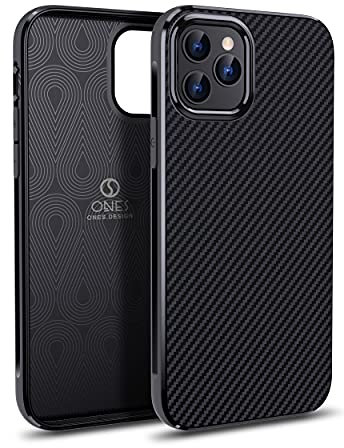 ONES Thin Case for iPhone 11pro,Carbon Fiber Pattern Cover Shockproof Protective Phone Slim Case with Minimalist Design and Scratch Resistant Fingerprint Prevention,Black