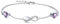 Qings Sterling Silber Infinity Armband Damen Unendlichkeit Liebes Herz Armbänder mit Lila Amethyst Zirkonia Kristallen Verstellbar Armkette Muttertag Weihnachten Geschenk für Mama Mädchen Frauen