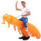 Geerypsy Mantis Garnelen aufblasbares Kostüm Lustiges Fahrt auf Garnelen Kostüm für Urlaub Halloween Weihnachtsparade Familie Party Fancy Kleid
