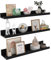 EXYGLO Wandregal 60 cm, Schweberegal Bilderleiste für Wohnzimmer, Küche, Kinderzimmer, Schlafzimmer oder Büro, 3 Stück Regal Wand mit Verschiedenen Größen (Schwarz)