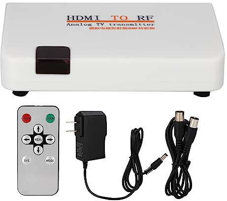 Scatola Convertitore Coassiale da HDMI a RF, Adattatore Coassiale Modulatore RF HDMI, Supporto Adattatore Video Ingresso Risoluzione HDMI: 480I/480P/576I/576P/720P/720I/1080I/1080P (100-240V)(欧规)