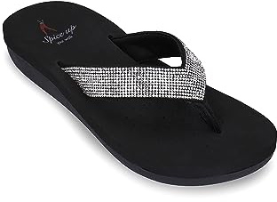 SPICE UP Damen Capri Flache Sandale, 31038 Preto Prata, 39 EU