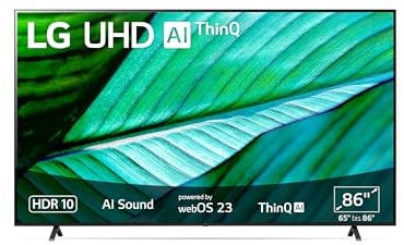 LG TV LED 2023 | 86UR76 | 86 Pouces | UHD | Processeur α5 gen 6 AI 4K