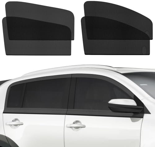 DIZA100 Auto Sonnenschutz Baby, 4 Stück Frontfenster+Heckscheibe Sonnenblende Auto Netz mit UV Schutz/Blendschutz, Autofenster Sonnenschutzrollos