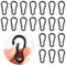 20 Stück Karabinerhaken Klein, Aluminium Mini Karabiner, Belastbarkeit Haken für Outdoor, Camping, Reisen, Wandern (Schwarz)