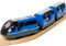 TOPLIVING Battery Operated Train, Magnetic Connection, Intercity Train with Figures for Wooden Train Toys, Locomotive Train Toy for Children Age 3+